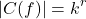 \[|C(f)| = k^r\]